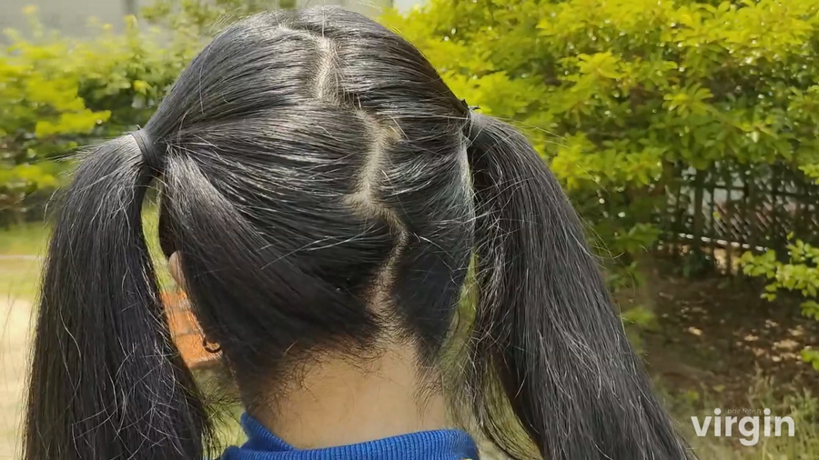 ツインテール幼な妻カナエ 初めての髪コキ髪射　パッケージ画像